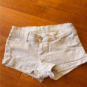 Abercrombie & Fitch White Jean Shorts